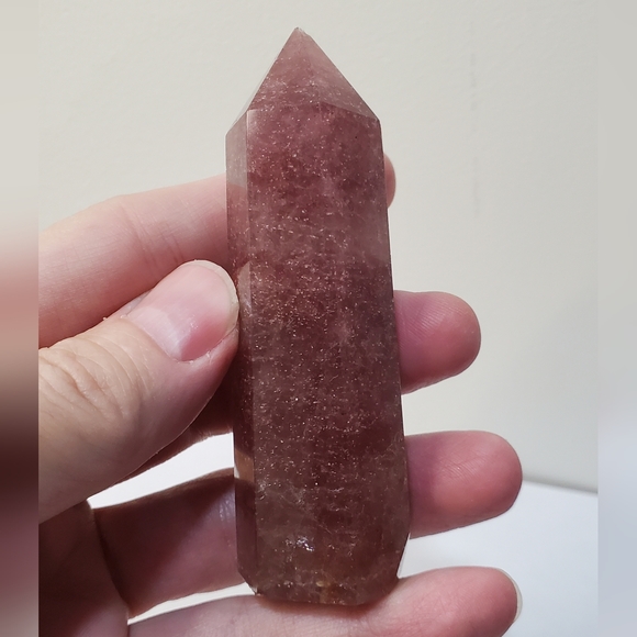 Strawberry Quartz Crystal Tower - Picture 6 of 9